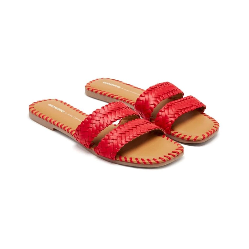 GIOSEPPO PERHAM Braided Leather Sandals, red, 8 UK - Image 1
