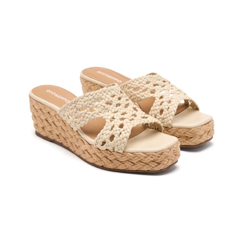 GIOSEPPO Women's Brimfield Wedge Sandal, Ivory White, 6 UK