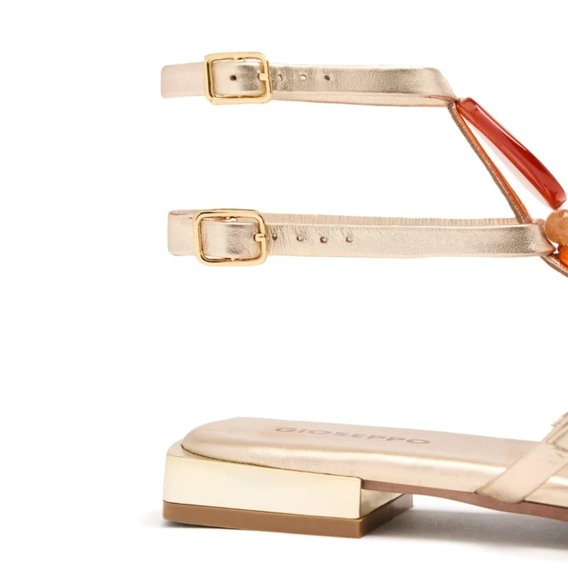 GIOSEPPO Women's Norrie Flat Sandal, Platinum, 6.5 UK