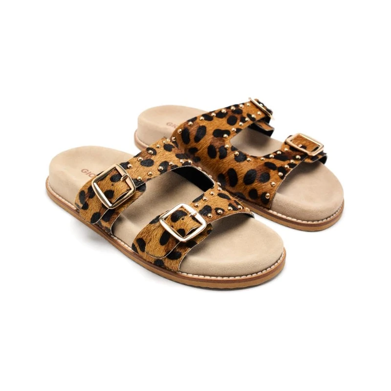 GIOSEPPO Women's Guenther Flat Sandal, Leopard, 7.5 UK