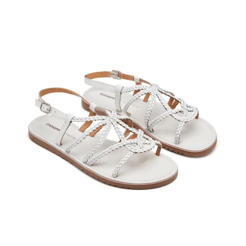 GIOSEPPO Women's Orland Flat Sandal, White, 3.5 UK