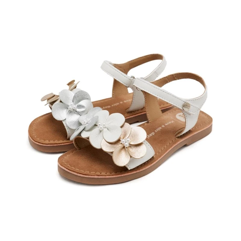 GIOSEPPO Girls Beecher Flat Sandal, White, 5 UK