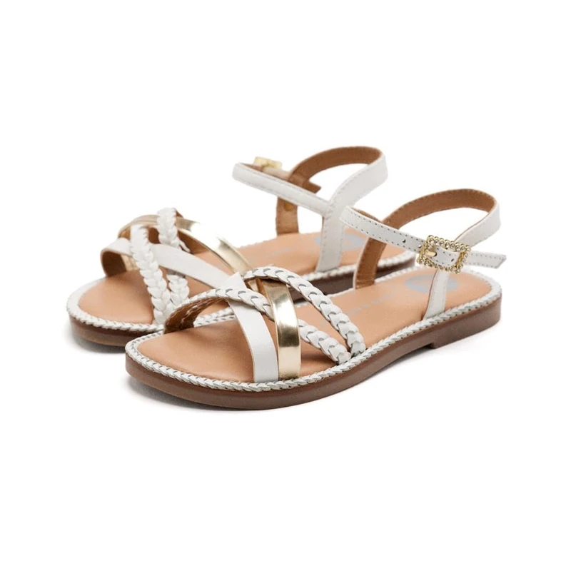 GIOSEPPO Medary Girls Flat Sandals, white, 12.5 UK Child