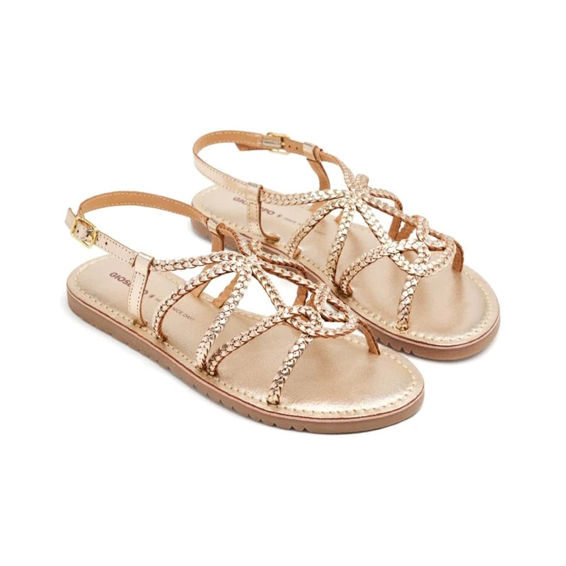 GIOSEPPO ORLAND, Women's Flat Sandals, Platinum, 36 EU, Platinum, 4 UK