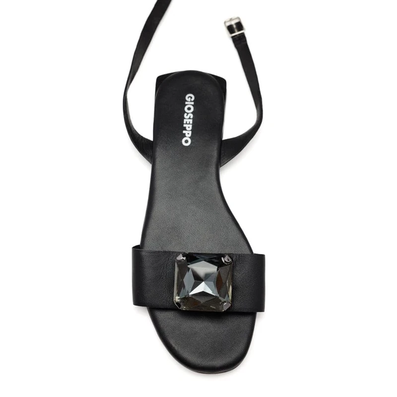 GIOSEPPO Women's Meeme Flat Sandal, Black/White, 4.5 UK