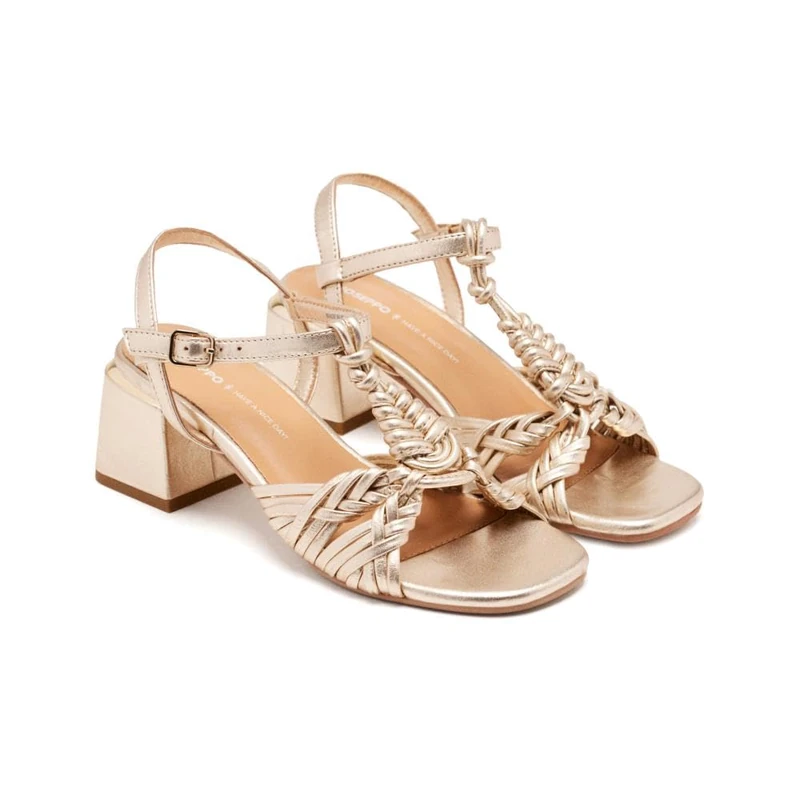 GIOSEPPO Women's Barnard Sandal, Platinum, 3.5 UK