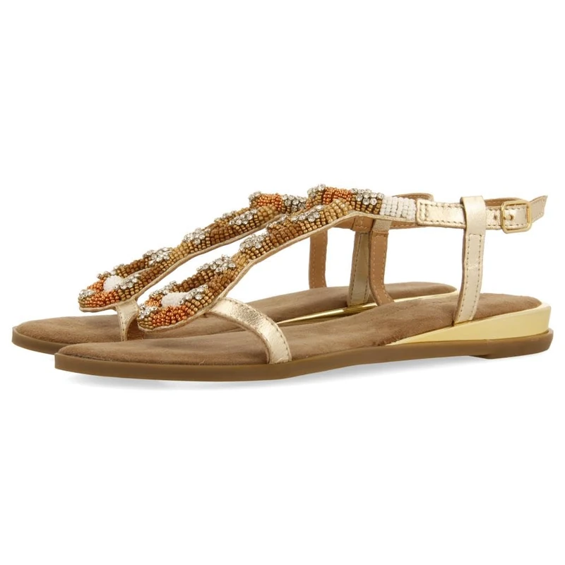 GIOSEPPO Women's Tilton Flat Sandal, Platinum, 2.5 UK