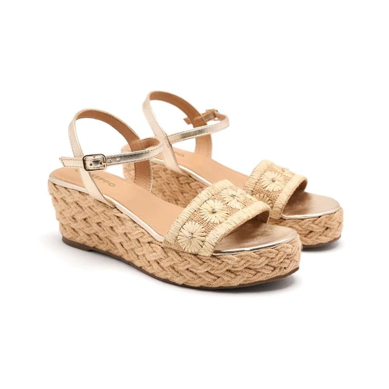 GIOSEPPO Women's Candia Espadrille Wedge Sandal, Natural, 6 UK