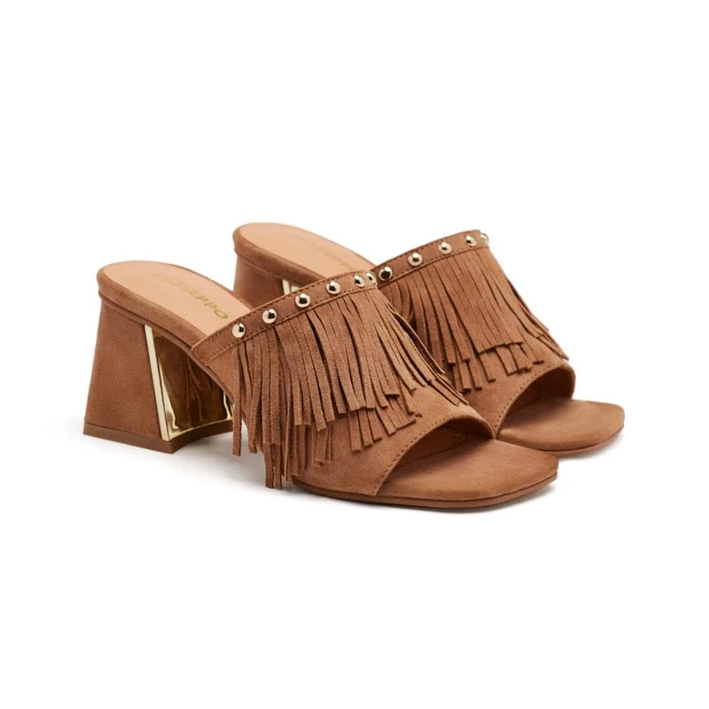 GIOSEPPO DIXFIELD Leather Heel Mules, Leather, 8.5 UK