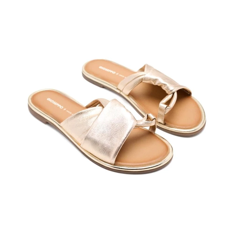 GIOSEPPO Women's Whately Flat Sandals, Platinum colour, 6 UK