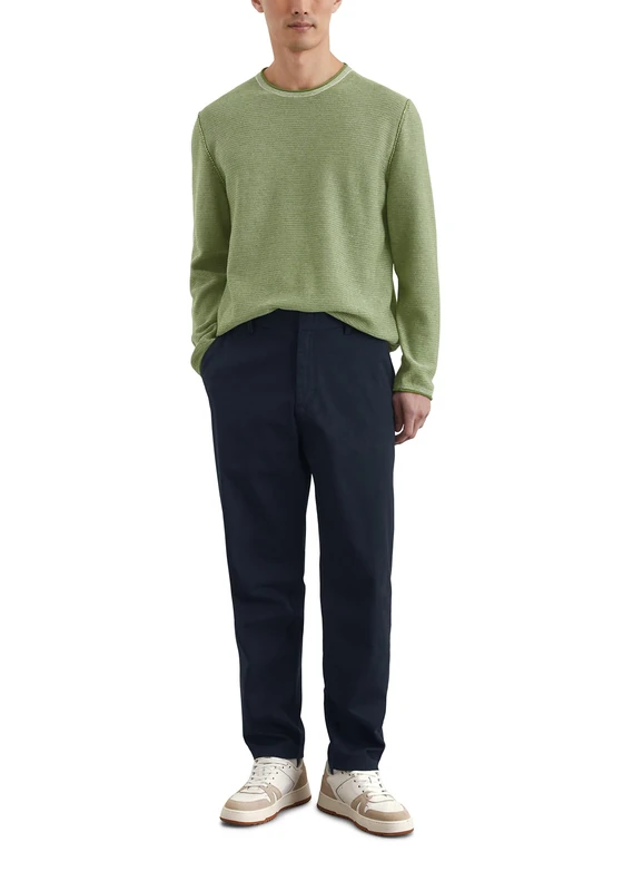 Marc OߴPolo Men's Regular Fit Knitted Jumper with Round Neck, Green (Spring Fern), M