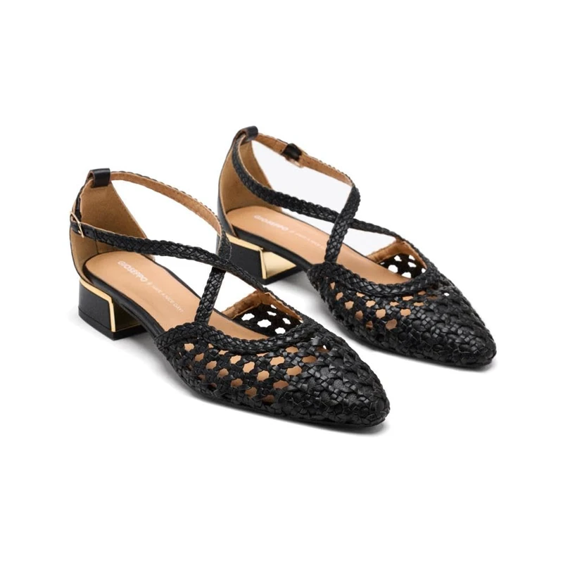 GIOSEPPO Women's Brillion Sandal, Black/White, 6.5 UK