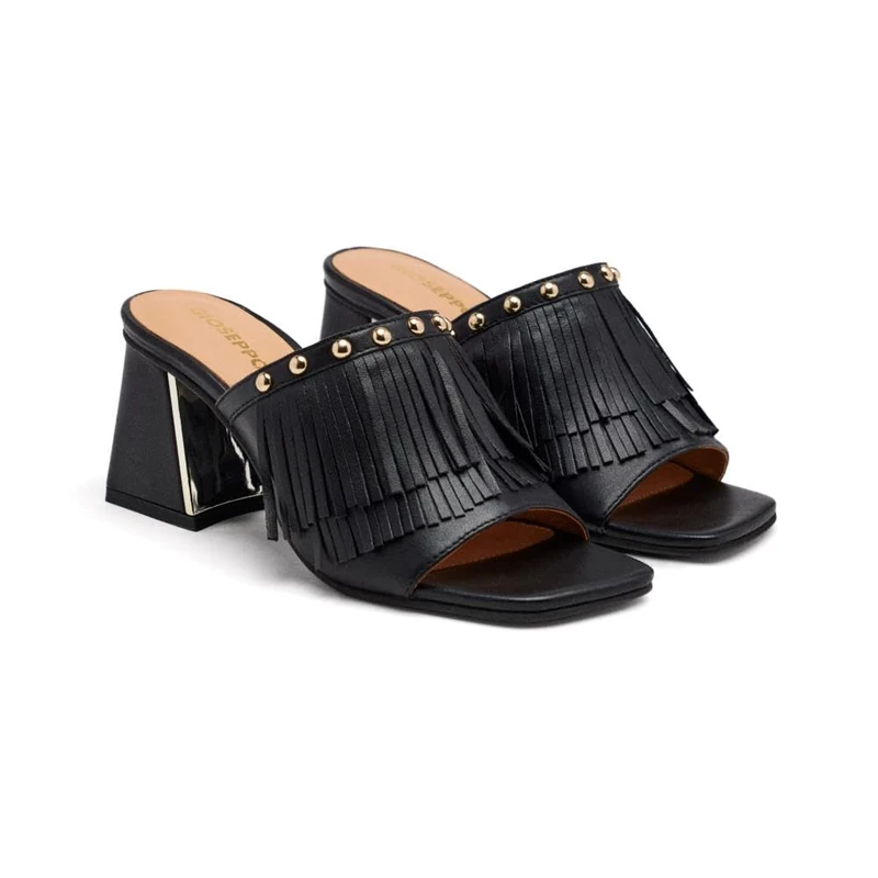 GIOSEPPO Women's Dixfield Sandal, Black/White, 6 UK