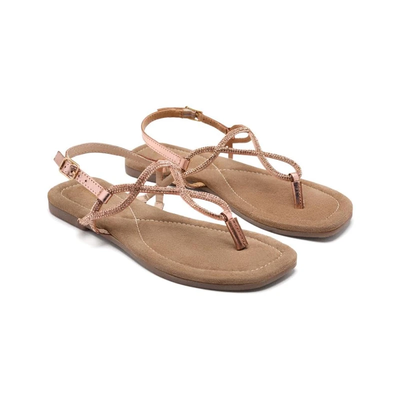 GIOSEPPO KINGFIELD, Women's Flat Sandals, Rose Gold, 40 EU, Rose Gold, 8 UK