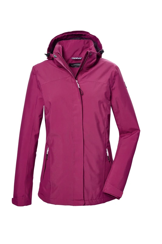 Killtec KOS 26 WMN JCKT 42915-000 Women's Functional Jacket/Rain Jacket with Removable Hood Beaujolais 40
