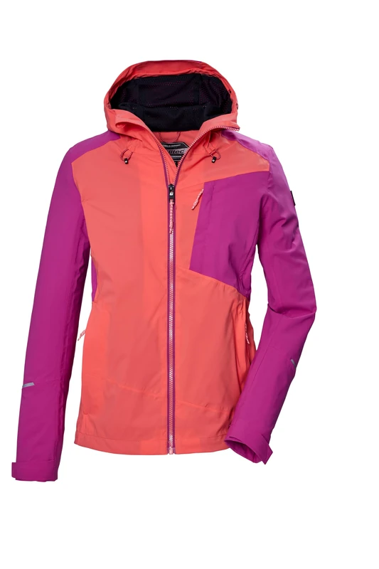 Killtec Women's Kos 83 Wmn Jckt Functional waterproof, outdoor jacket with Hood, Sunset Pink, 38