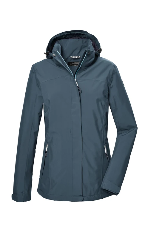 Killtec KOS 26 WMN Women's Functional Jacket/Rain Jacket with Removable Hood Deep Water 40 42915-000