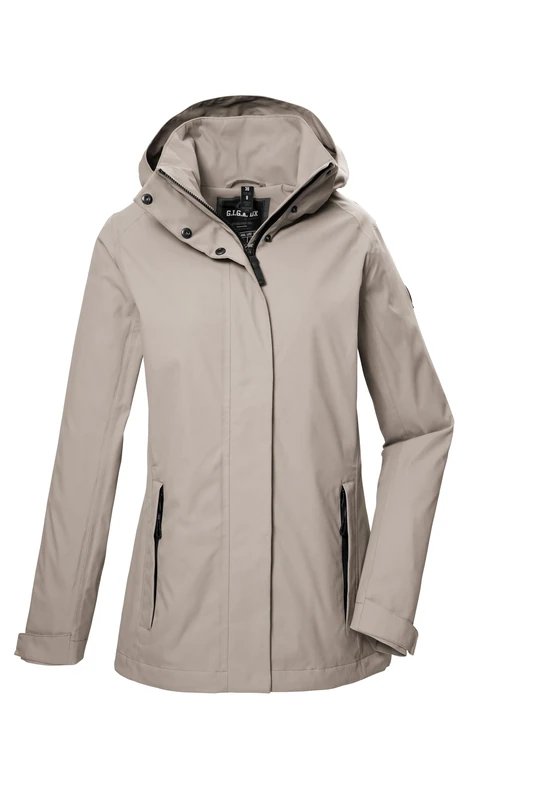 G.I.G.A. DX Women's Gs 53 Wmn Jckt Functional Waterproof Outdoor Jacket with Zip-Off Hood, Light Sand, 40