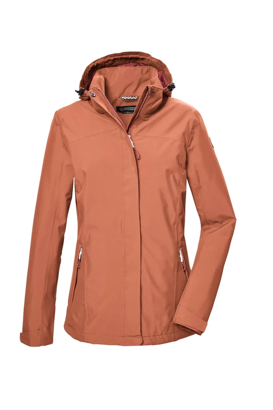 Killtec KOS 26 WMN JCKT 42915-000 Women's Functional Jacket/Rain Jacket with Removable Hood Salmon Size 42