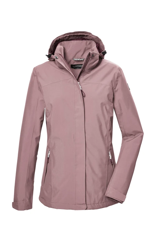 Killtec Women's Kos 26 Wmn Jckt Functional rain Jacket with Zip-Off Hood, Woodrose, 34 (EU)