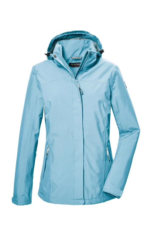 Killtec Women's Kos 26 Wmn Jckt Functional rain Jacket with Zip-Off Hood, ice Blue, 36 (EU)