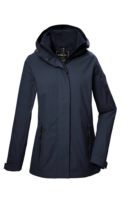 G.I.G.A. DX GS 53 WMN JCKT Women's Functional Waterproof Outdoor Jacket with Zip-Off Hood, Dark Navy, 42, 42839-000