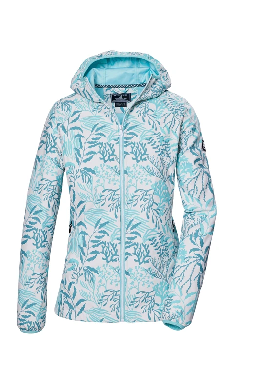 Killtec Women's Kos 56 Wmn Sftshll Jckt Softshell Outdoor Jacket with Hood, Light Aqua, 40