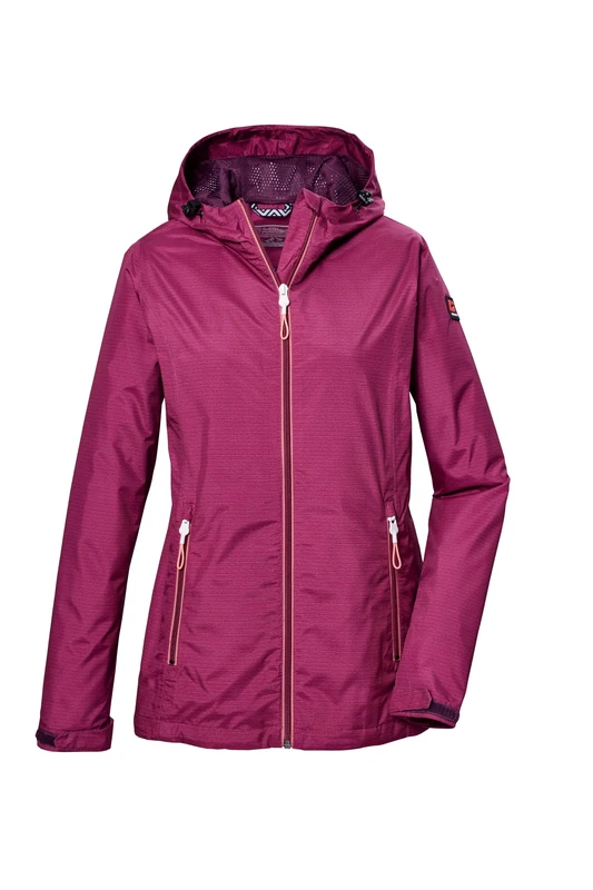 Killtec Women's Kos 108 Wmn Jckt Functional rain Jacket with Hood, Beaujolais, 48 (EU) - Image 1