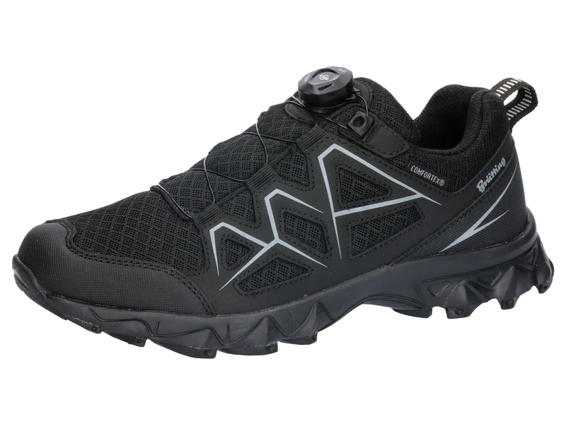 Brütting Unisex Power Walking Shoes, Black/Grey, 37 EU, Black Grey, 5 UK