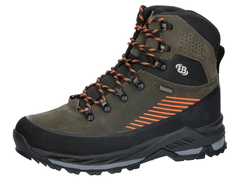 Brütting Unisex's Mount Elbert Trekking Boots, Olive, Black, Orange, 10.5 UK