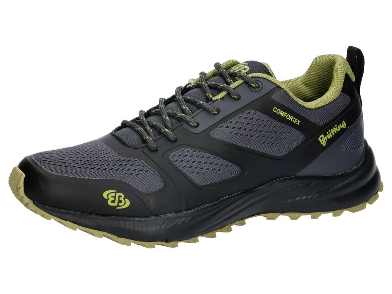 Brütting Unisex's Mount Ray Trekking Shoes, Grey, Black, Olive, 7 UK - Image 1