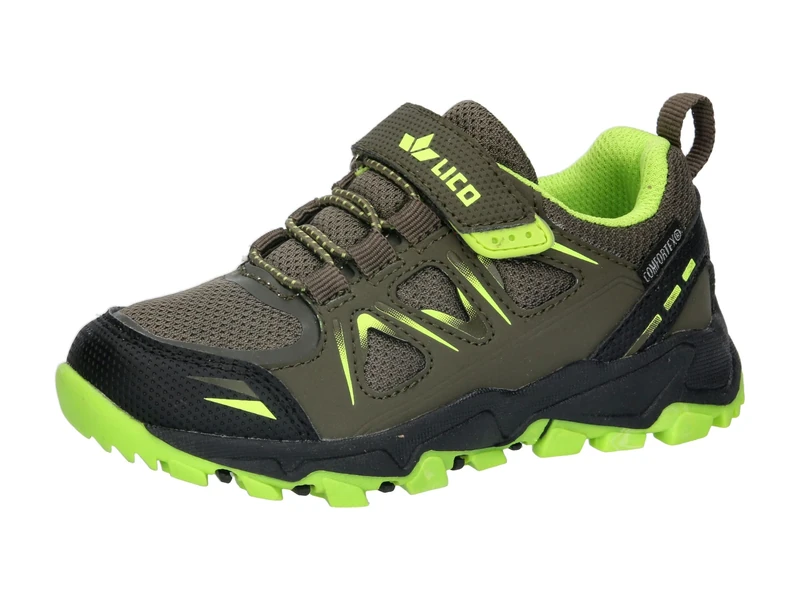 Lico Unisex Kid's Allen Vs Trekking Shoes, Olive Lemon, 8.5 UK Child