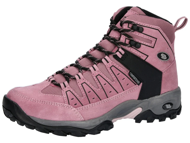 Brütting Unisex Mount Pinos High Trekking Boots, Pink/Black, 36 EU, Pink black, 4 UK