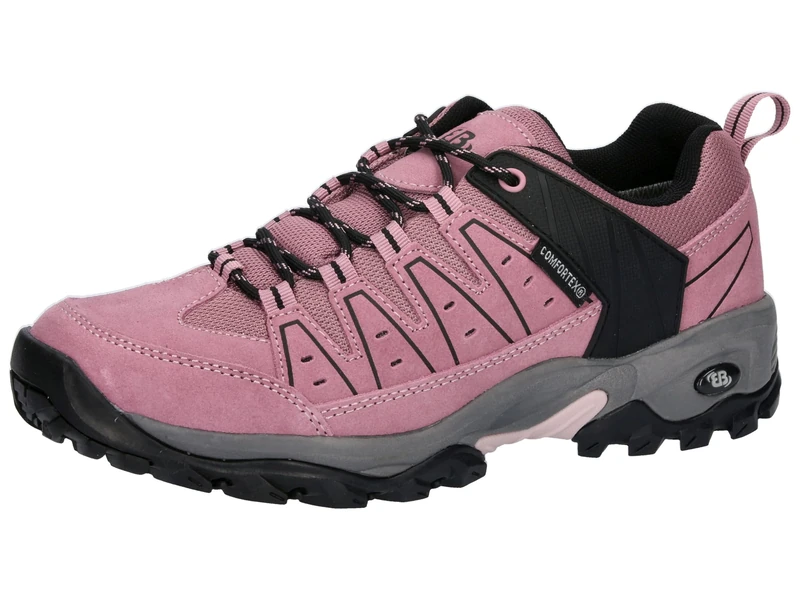 Brütting Unisex's Mount Pinos Low Trekking Shoes, Pink Black, 4 UK
