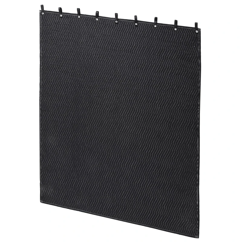 Maboozo Studio Soundproof Blanket with Grommets, Heavy Duty Moving Blanket, Noise Reducing Divider for Workshop, Basement, Laundry, Acoustic (Black, 48 * 72)