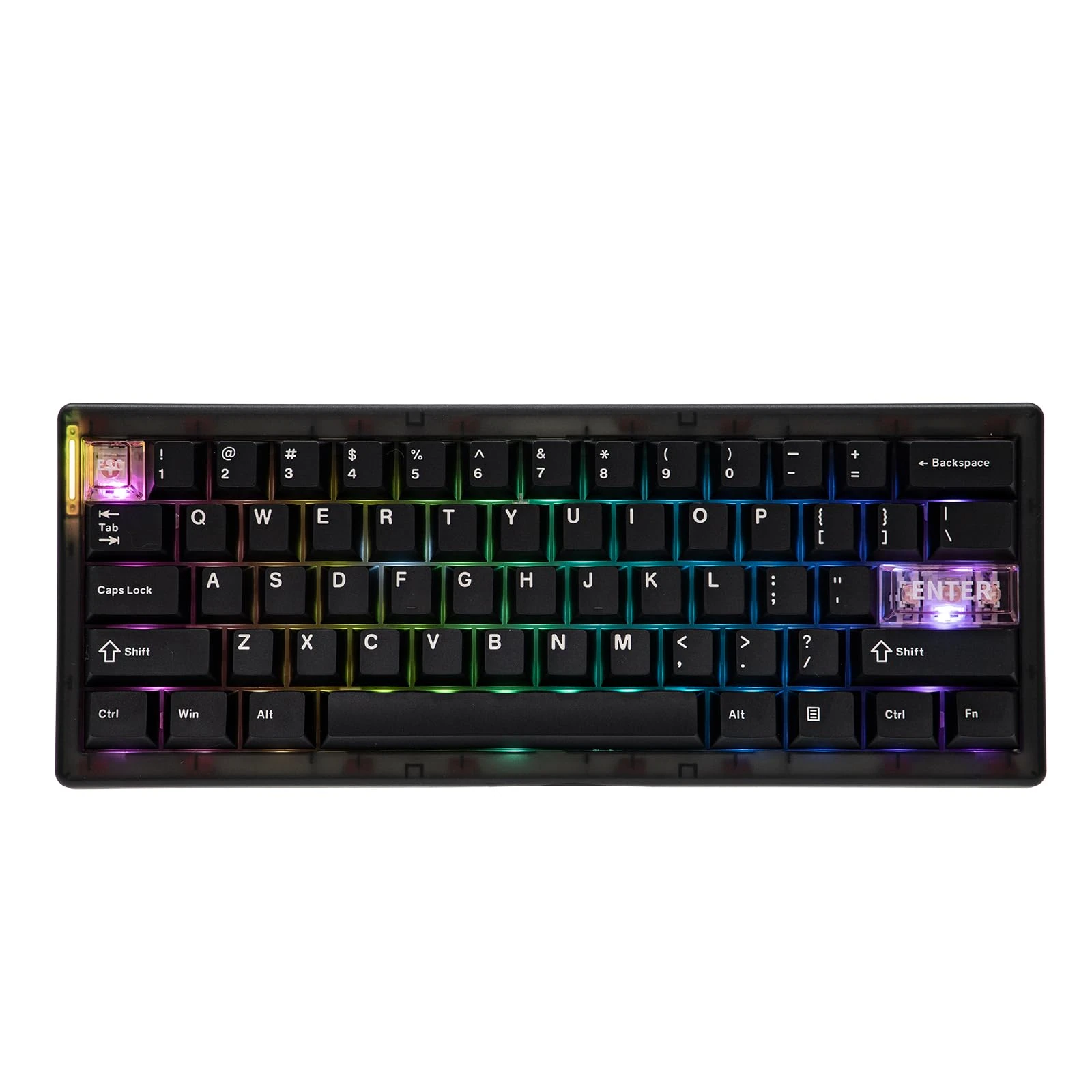 MechLands CIDOO QK61 V2 VIA Programmable 60% Compact Keyboard, Wireless Gaming Keyboard, Hot Swappable, Gasket Mechanical Keyboard with PC Plate, RGB, 3000mAh Battery for Win/Mac, QWERTY (Black)