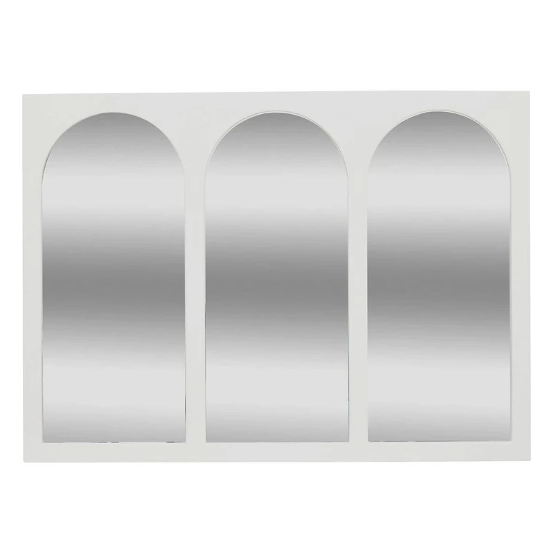 ATMOSPHERA CREATEUR D'INTERIEUR Sohane Mural Mirror 91 x 66 cm MDF White - Image 1