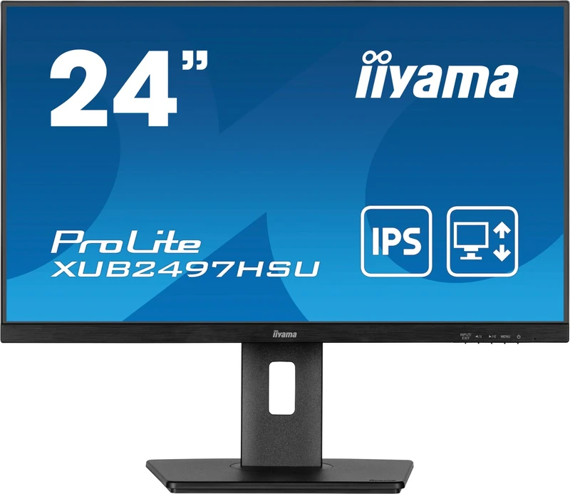 iiyama XUB2497HSU-B2 24 inch IPS slim bezel, 100Hz, 1ms (MPRT), 1920x1080, HDMI/DP, 2 x USB, Height Adjustable Stand, TCO09 & TUV-GS, 5 Yr Warranty