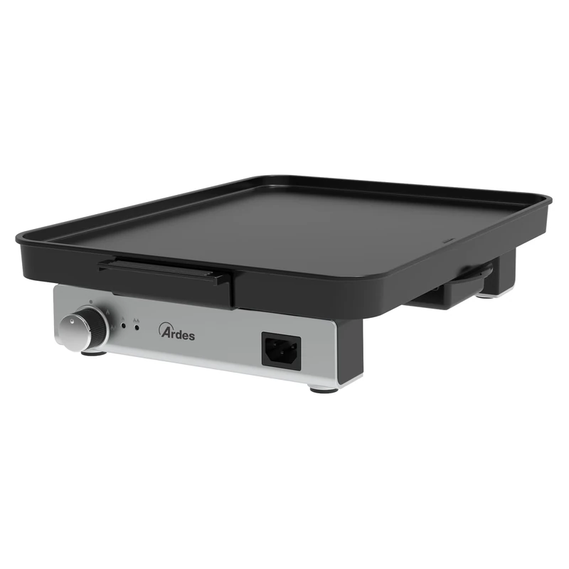 ARDES - ARGRILL02 Electric Plate OPTIMUS Grid 40 x 30 cm 1800 W - Non-Stick Hot Plate in 2 Minutes with Adjustable Temperature - Plate with Fat Collection Tray