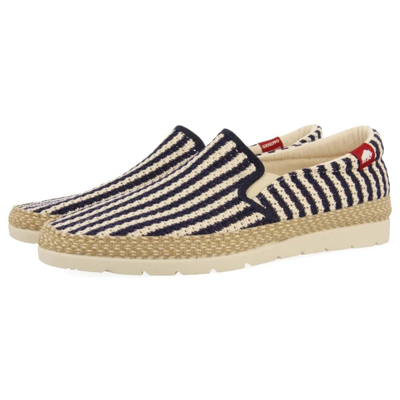 GIOSEPPO Whitman Striped Espadrilles, Navy, 8 UK
