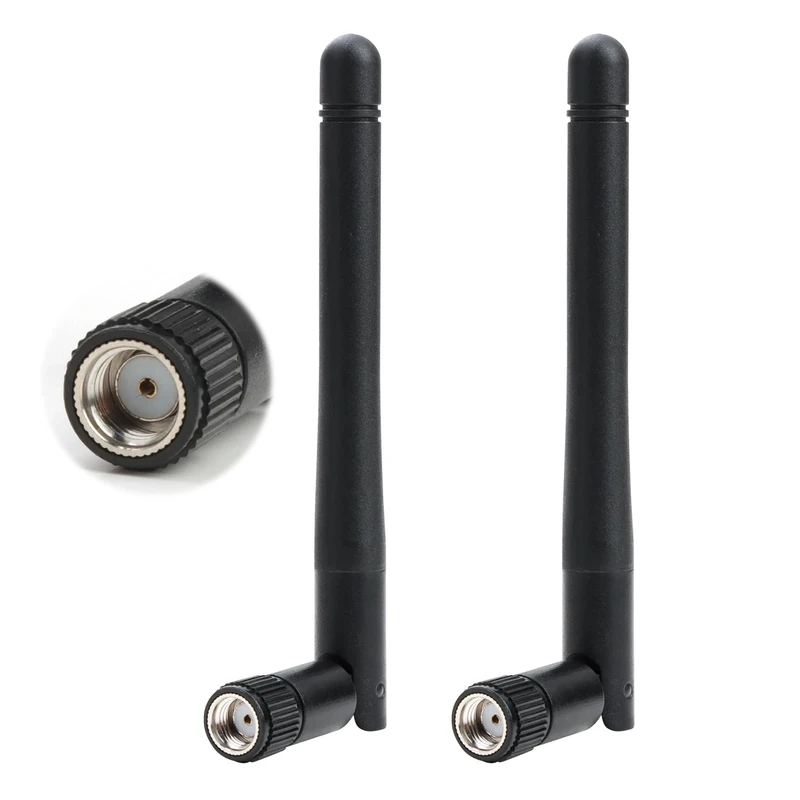 2 Pack WiFi Antenna RP-SMA WiFi Aerial 2.4GHz 5GHz 5.8GHz 3dBi MIMO Male Dual Band External Connector for Router Network Card USB Adapter Monitor PC