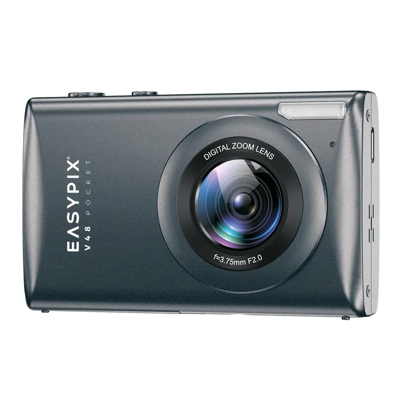 Easypix V48 Pocket Compact Digital Camera, 2.8" Display, Resolution up to 64 MP, 18x Digital Zoom, Anthracite - Image 1