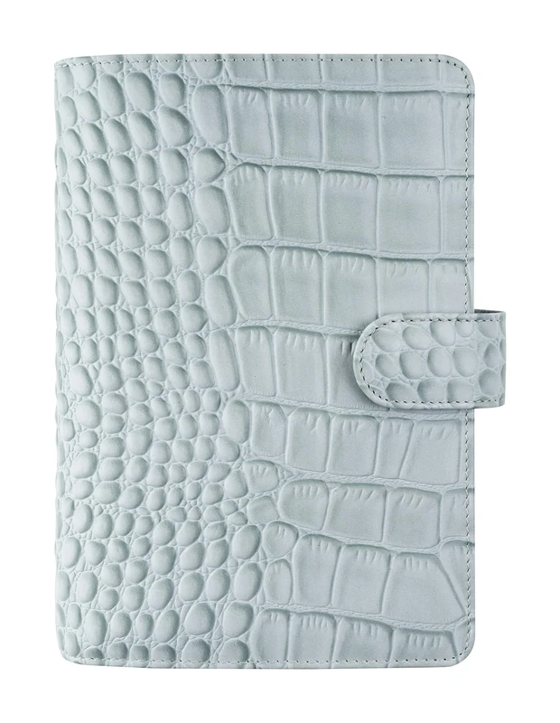 Filofax Personal Classic Croc organiser - Silver mist