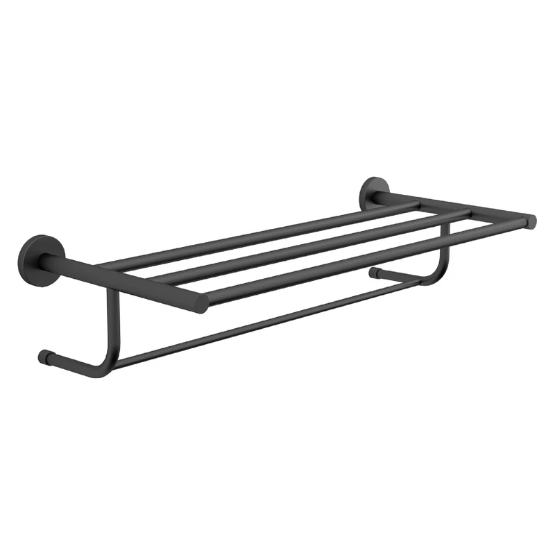 Gedy Double Towel Rack Felce Matte Black