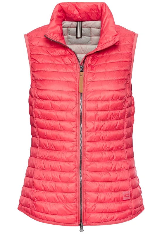 camel active Women's Quilted Vest with Reflective Details, tea berry, 10 - Image 1