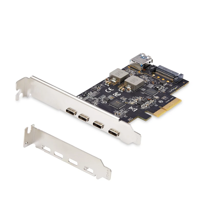 StarTech 5-Port USB PCIe Card, USB 3.2 10Gbps, PCI Express Card with 4x USB-C Ports, 1x USB-A Internal Port