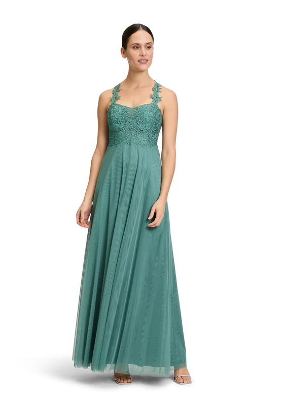 Vera Mont Women's Lace Prom Dress, Bright Eucalyptus, 10 - Image 1