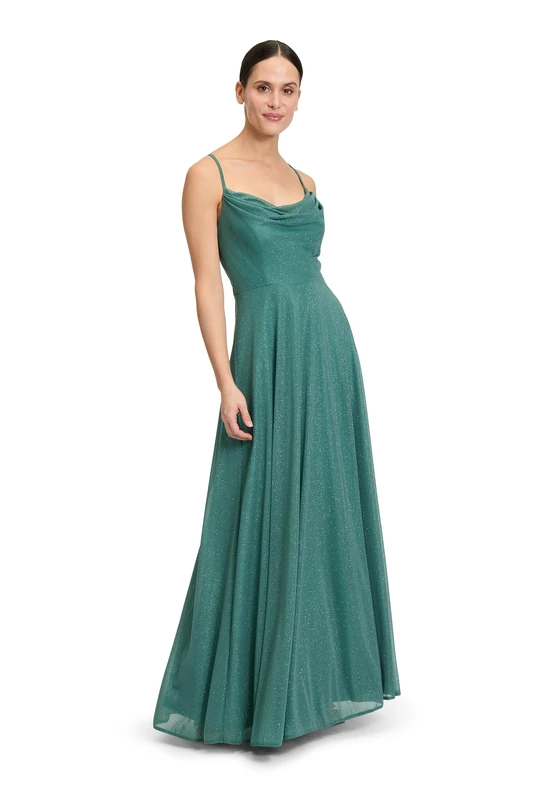 Vera Mont Suddenly Princess Women's Evening Dress, Green/Silver, 10