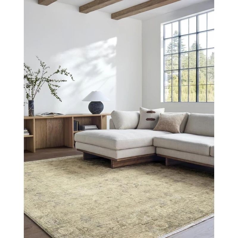 Livabliss Fetscher II Traditional Vintage Rug 152x229 cm – Area Rug for Living Room, Dining & Bedroom – Medium Pile, Cotton Back, Easy Care Indoor Use, Olive, Beige, Brown