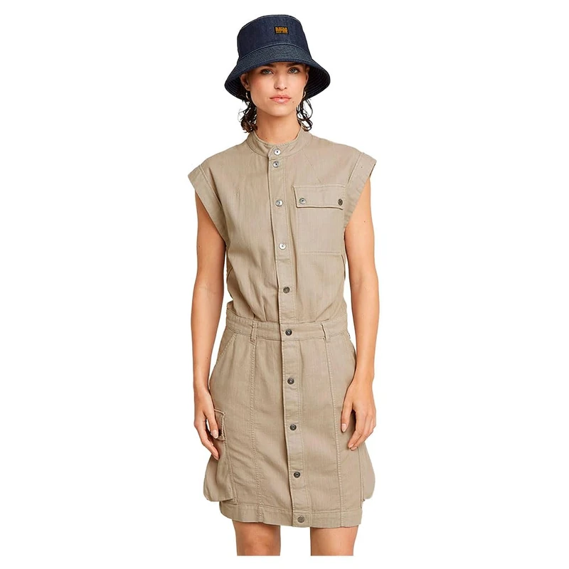 G-Star Women's Pocket Dress , Beige (vintage khaki gd D26026-D454-G102), XL